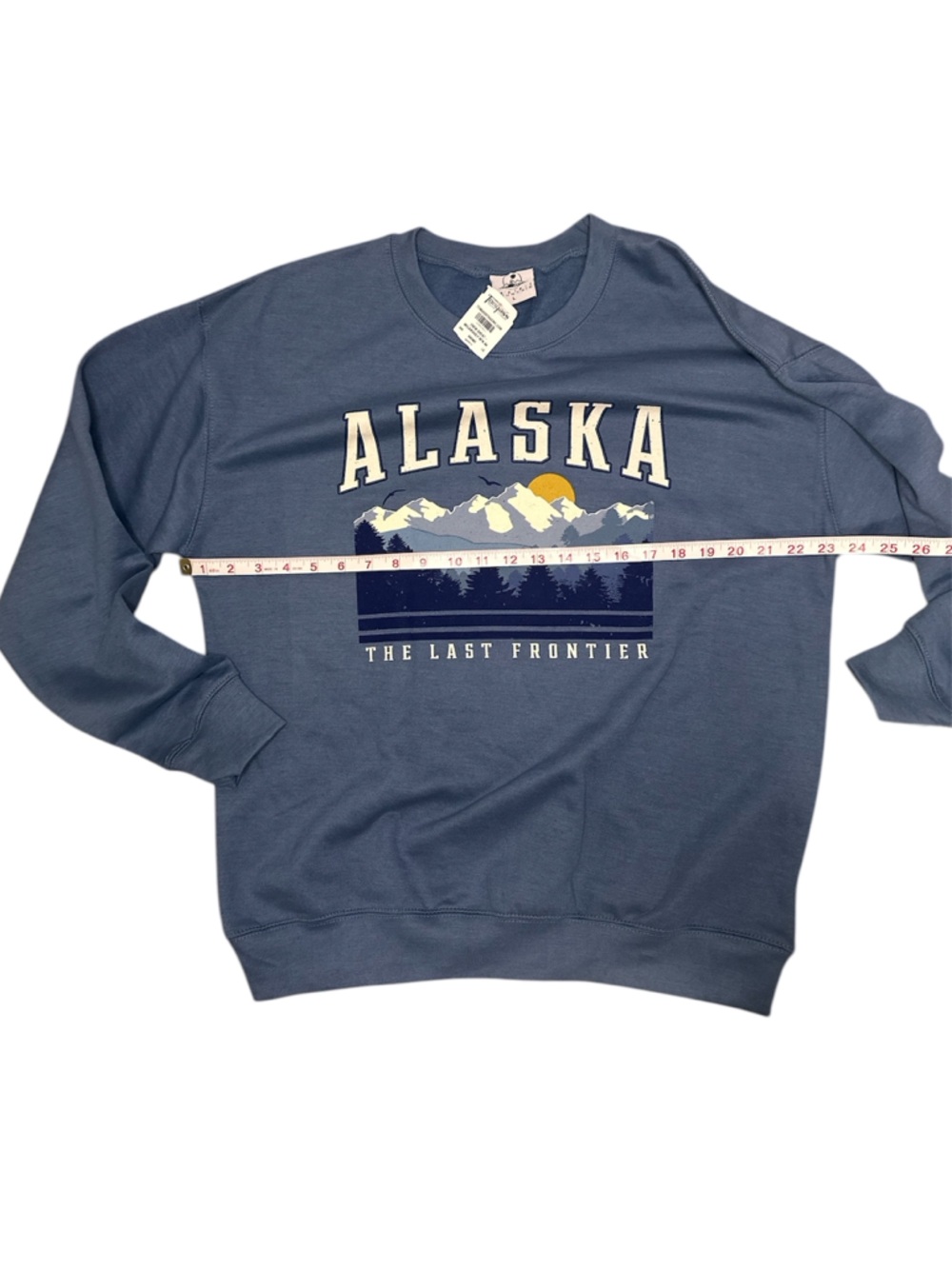 Alaska Graphic Crewneck Sweatshirt - Slate Blue New With Tags Size Large - Picture 2 of 4